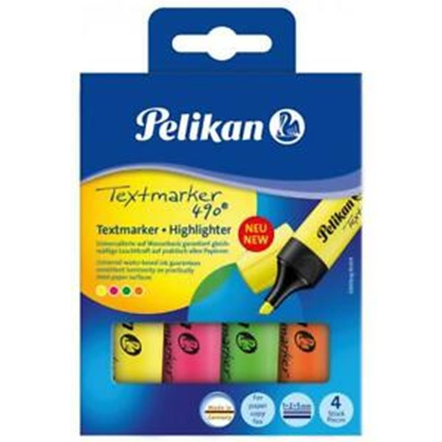 HIGHLIGHTER 4 COLORS PELIKAN 814058